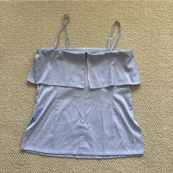 NEW Antonio Melani Tiered Blouse Convertible Strapless Baby Blue Size Medium NWT - Picture 7 of 8